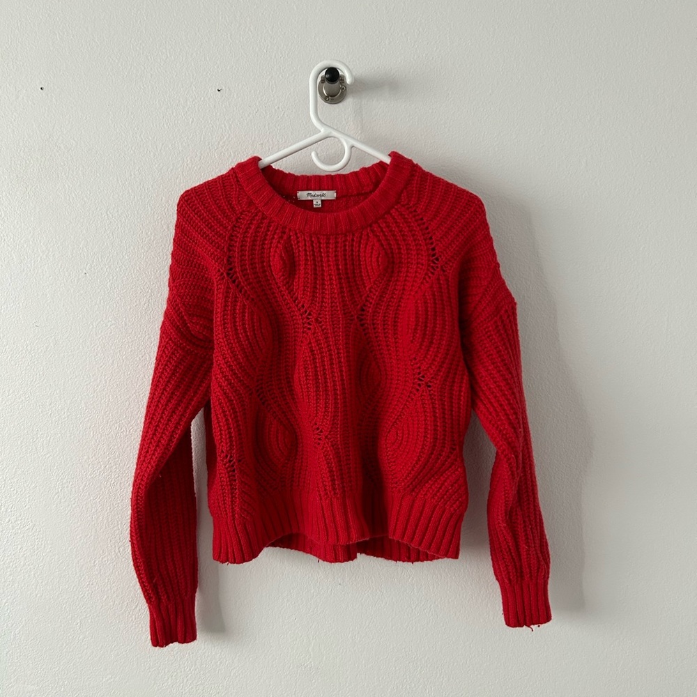 Madewell Knit Sweater Red